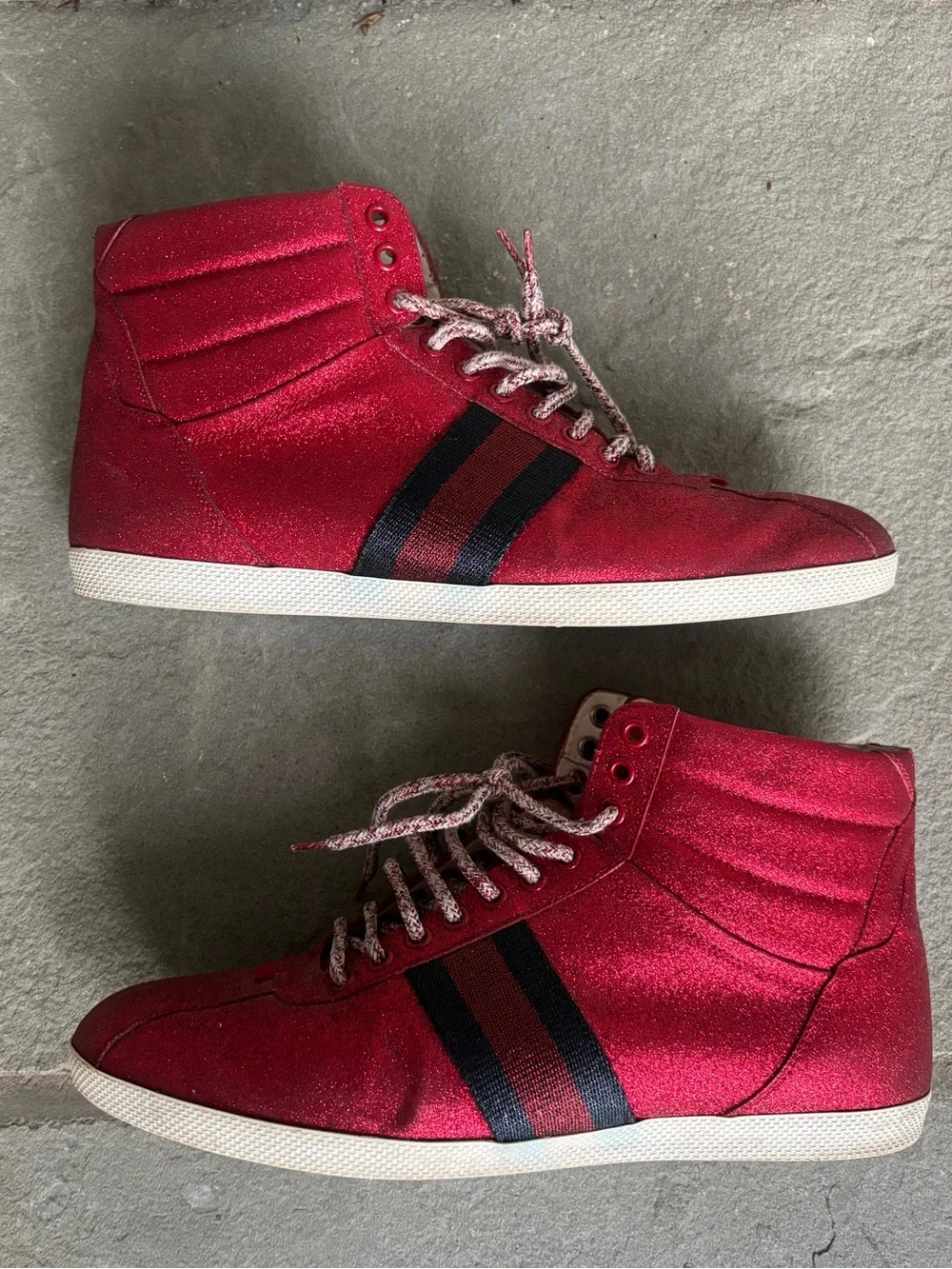 Gucci Ace Glitter Red Sneakers